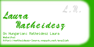 laura matheidesz business card
